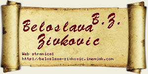 Beloslava Živković vizit kartica